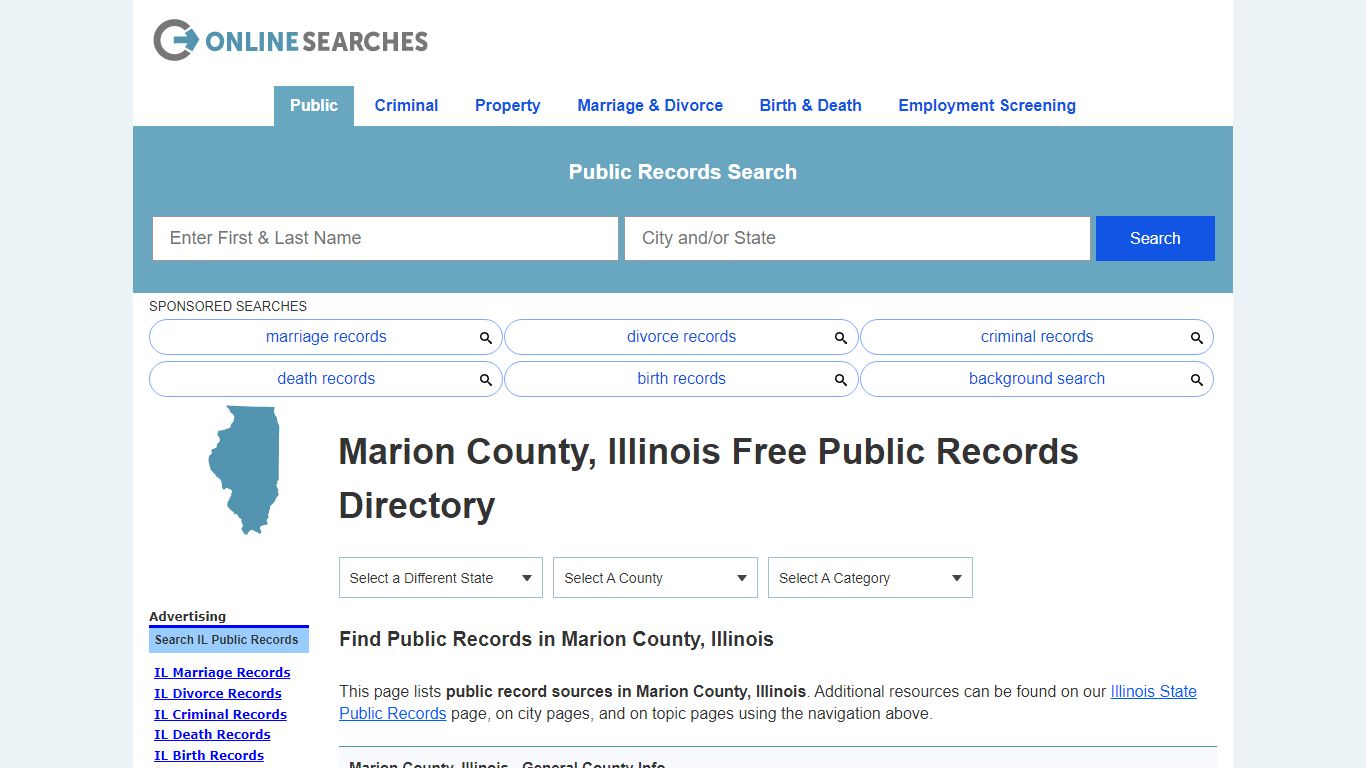 Marion County, Illinois Public Records Directory